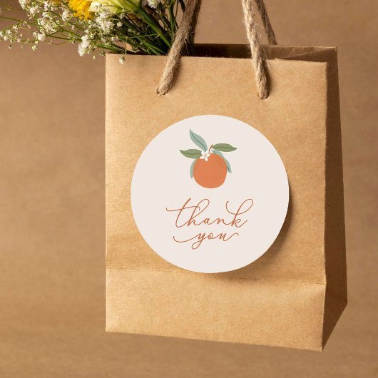 Sticker Rond Petite Cutie Oranges Merci