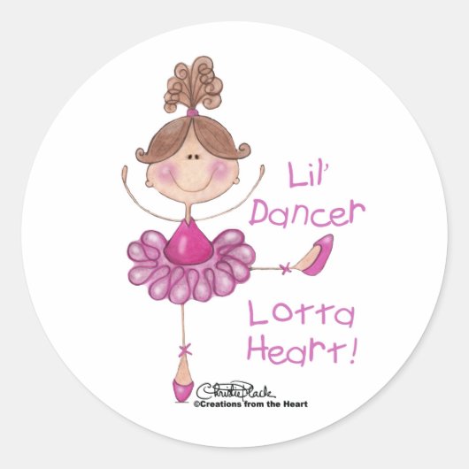 Sticker Rond Petite danseuse (Devant)