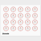 Sticker Rond Petite douce pastèque Premier anniversaire (Feuille)