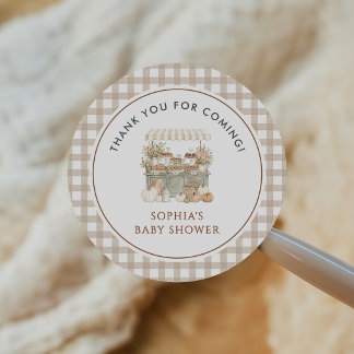 Sticker Rond Petite Douceur D'automne Baby Shower