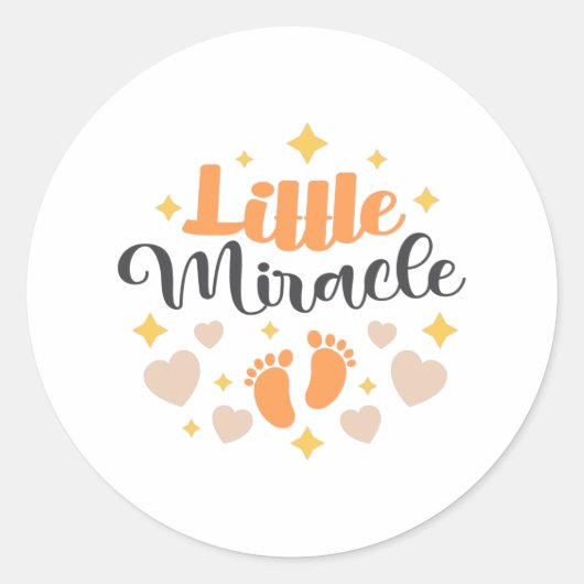 Sticker Rond Petite empreinte Miracle Baby (Devant)