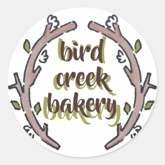 Sticker Rond Petite entreprise Artisan Botanique (Devant)