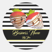Sticker Rond Petite entreprise Fraise Sweets Shop (Devant)