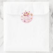 Sticker Rond Petite épice et belle chute rose en amour (Sac)