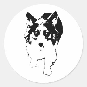 Sticker Rond Petite explosion de Corgi Vitesse