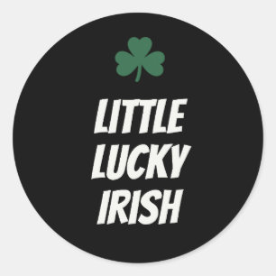 Sticker Rond Petite Famille Irlandaise Chanceuse St Patrick