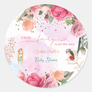 Sticker Rond Petite Fée Baby Girl Douche