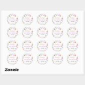 Sticker Rond Petite Fête Bébé Love Bug (Feuille)