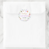Sticker Rond Petite Fête Bébé Love Bug (Sac)