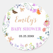 Sticker Rond Petite Fête Bébé Love Bug (Devant)