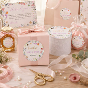 Sticker Rond Petite Fête Bébé Love Bug
