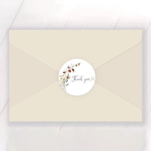 Sticker Rond Petite Fête des mariées Fleur sauvage