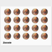 Sticker Rond Petite fille (Feuille)