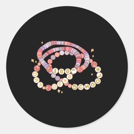 Sticker Rond Petite Fille 100 Jours De L'École Amicale Drôle Br (Devant)