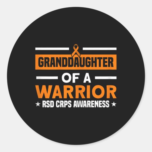 Sticker Rond Petite-Fille D'Un Guerrier RSD Sensibilisation à l (Devant)