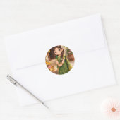 Sticker Rond Petite Grâce en vert (Enveloppe)