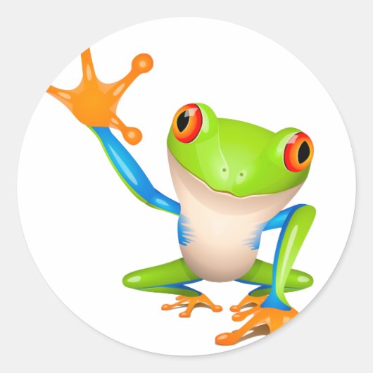 Sticker Rond Petite grenouille (Devant)