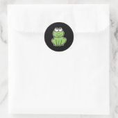 Sticker Rond petite grenouille mignonne (Sac)