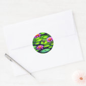 Sticker Rond Petite grenouille sur Lily Pad (Enveloppe)