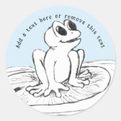 Sticker Rond Petite grenouille sur un tapis de Lily (Devant)