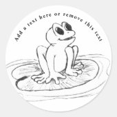 Sticker Rond Petite grenouille sur un tapis de Lily (Devant)