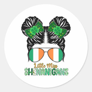 Sticker Rond Petite Mademoiselle Shenanigans Filles Enfants Arc