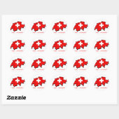 Sticker Rond Petite Mais Belle (Feuille)