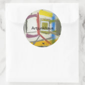 Sticker Rond Petite maison boîte du milieu du siècle Hankamer A (Sac)