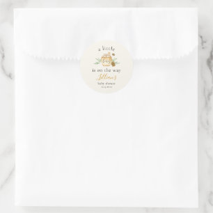 Sticker Rond Petite Miel Est En Route Cadeau pour Baby Shower A