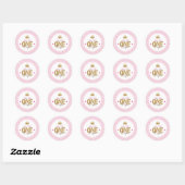Sticker Rond Petite Miss Anniversaire (Feuille)