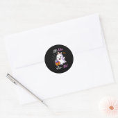 Sticker Rond Petite Miss Boo tiful Drôle Mignonne Costume Hallo (Enveloppe)
