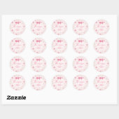 Sticker Rond Petite miss fleurie Pink Bow Onederful 1er anniver (Feuille)