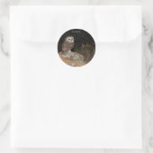 Sticker Rond Petite Nyctale (Sac)