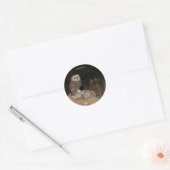 Sticker Rond Petite Nyctale (Enveloppe)