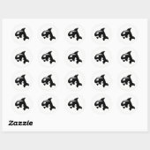 Sticker Rond Petite Orca (Feuille)
