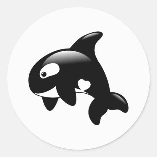 Sticker Rond Petite Orca (Devant)