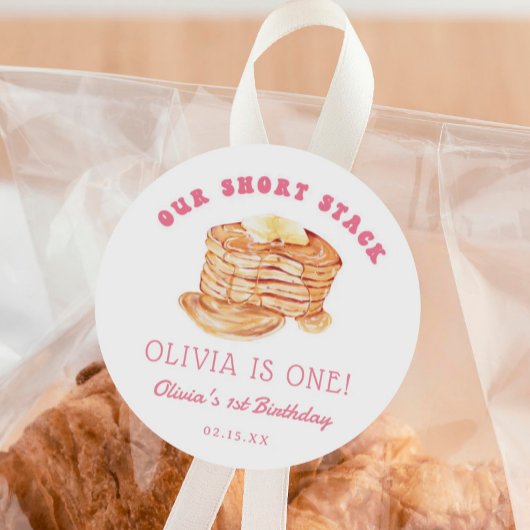 Sticker Rond Petite Pancake Petit-déjeuner Anniversaire