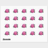 Sticker Rond Petite Pierre rose (Feuille)