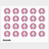 Sticker Rond petite princesse 03 (Feuille)