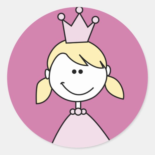 Sticker Rond petite princesse 03 (Devant)