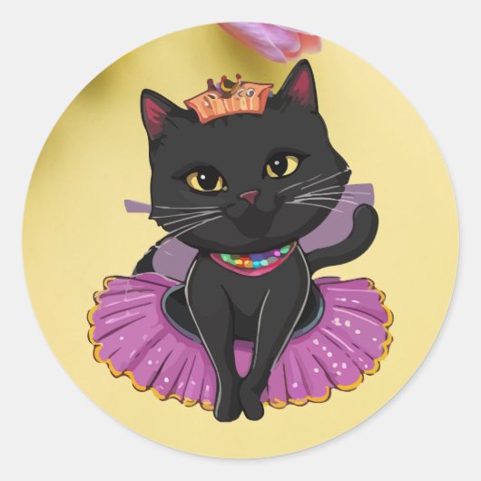 Sticker Rond Petite Princesse Kity (Devant)