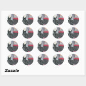 Sticker Rond "Petite robe noire" (Feuille)