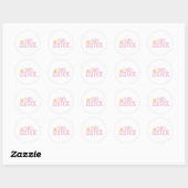 Sticker Rond Petite soeur (Feuille)