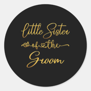 Sticker Rond Petite Soeur De La Groom Mariage Idée Pour