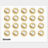 Sticker Rond Petite souris (Feuille)