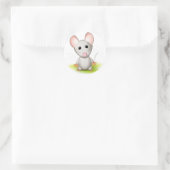 Sticker Rond Petite souris grise (Sac)