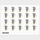 Sticker Rond Petite vache suisse (Feuille)