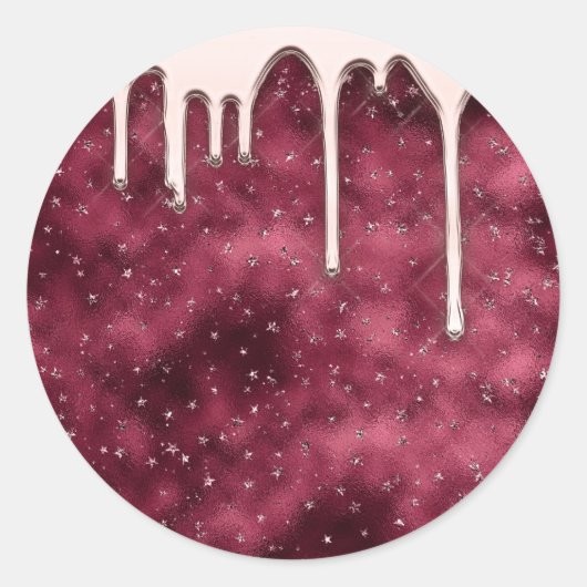 Sticker Rond Petites bougies Bougies Bourgogne Parties scintill (Devant)