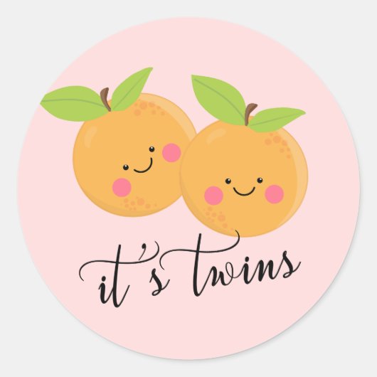 Sticker Rond Petites Cuties Ce' Twins Favorisent (Devant)