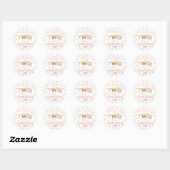 Sticker Rond Petites filles Citrouilles 2e anniversaire (Feuille)